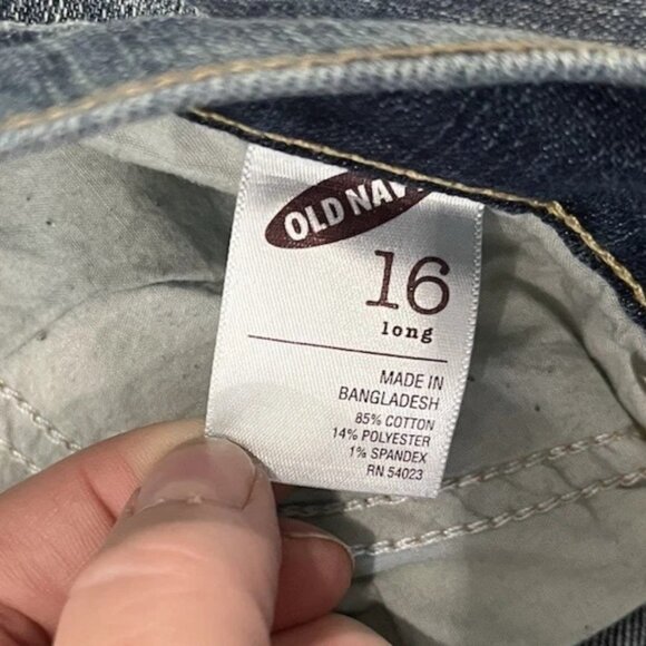 Old Navy Women’s The Flirt Jeans Size 16 Long Blue Denim Stretch Bootcut Vintage - Picture 5 of 5